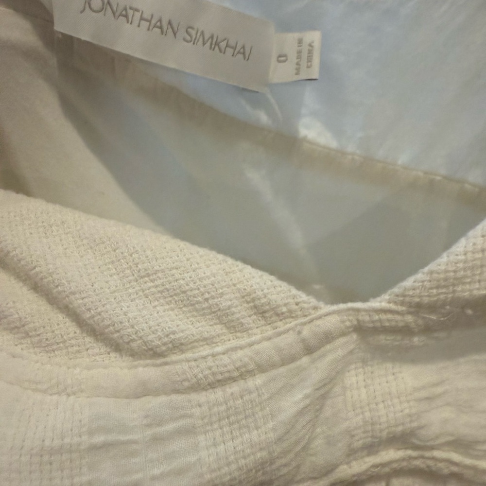 Jonathan Simkhai White Puff-Sleeve Maxi Dress - Picture 2 of 6